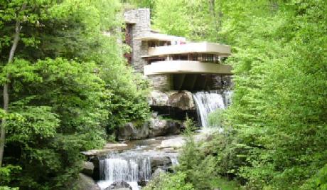 Fallingwater designed by Frank Lloyd Wright